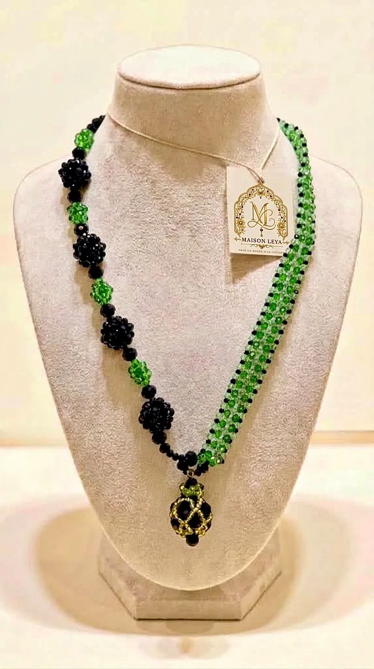 Collier Émeraude & Onyx