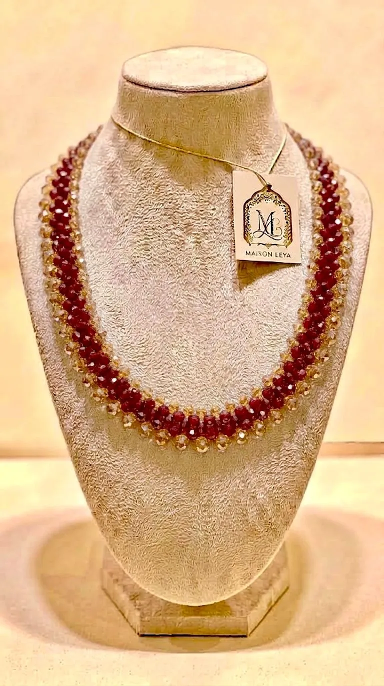 Collier Rubis Doré